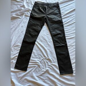 Rock & Republic Black Straight Leg faux leather pants